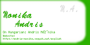 monika andris business card